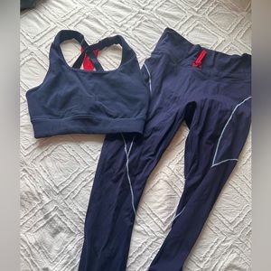 Navy blue Fabletics workout set